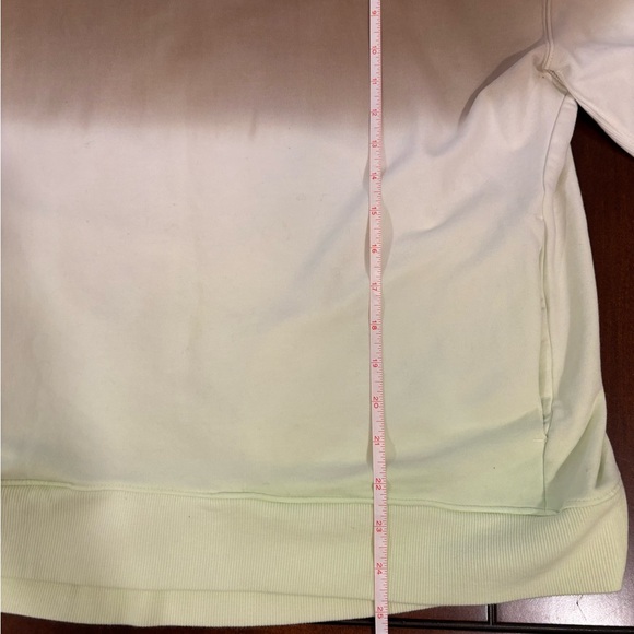 Women's Crew Neck Sweatshirt Thumbholes and Pockets Olive Mint Dip Dye L/XL - Picture 10 of 10